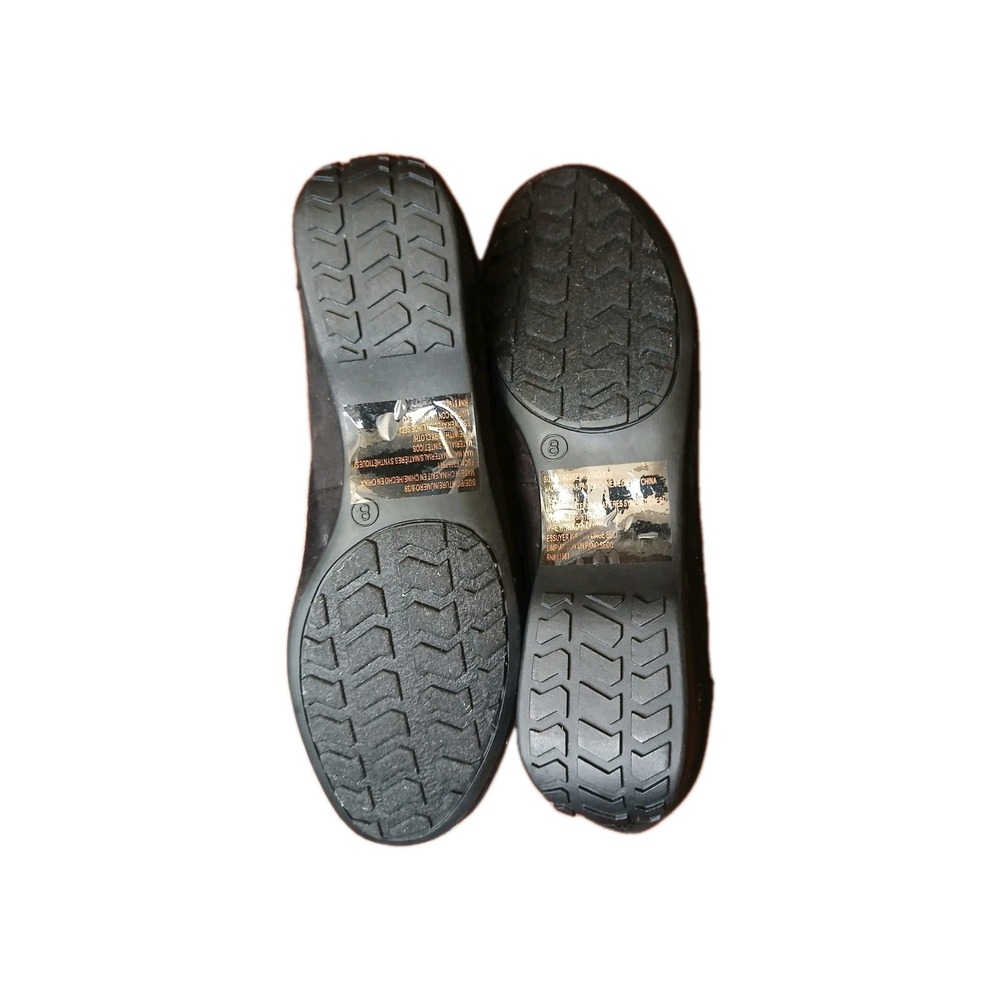 Womens Black Suede Sherpa Slip On Loafers Driving Shoes Size 8 NEW #1171 - Picture 5 of 11